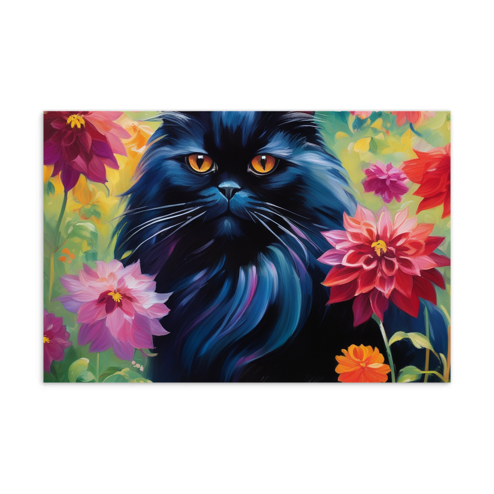 PugMug Custom Black Persian Cat Postcard