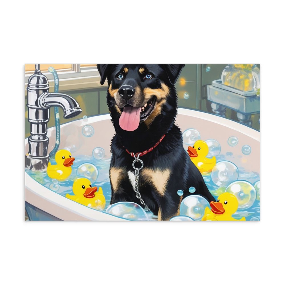 PugMug Custom Blue Postcard