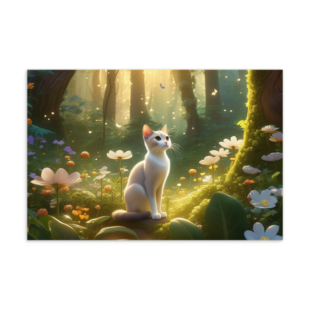 PugMug Custom White Abyssinian Cat Postcard