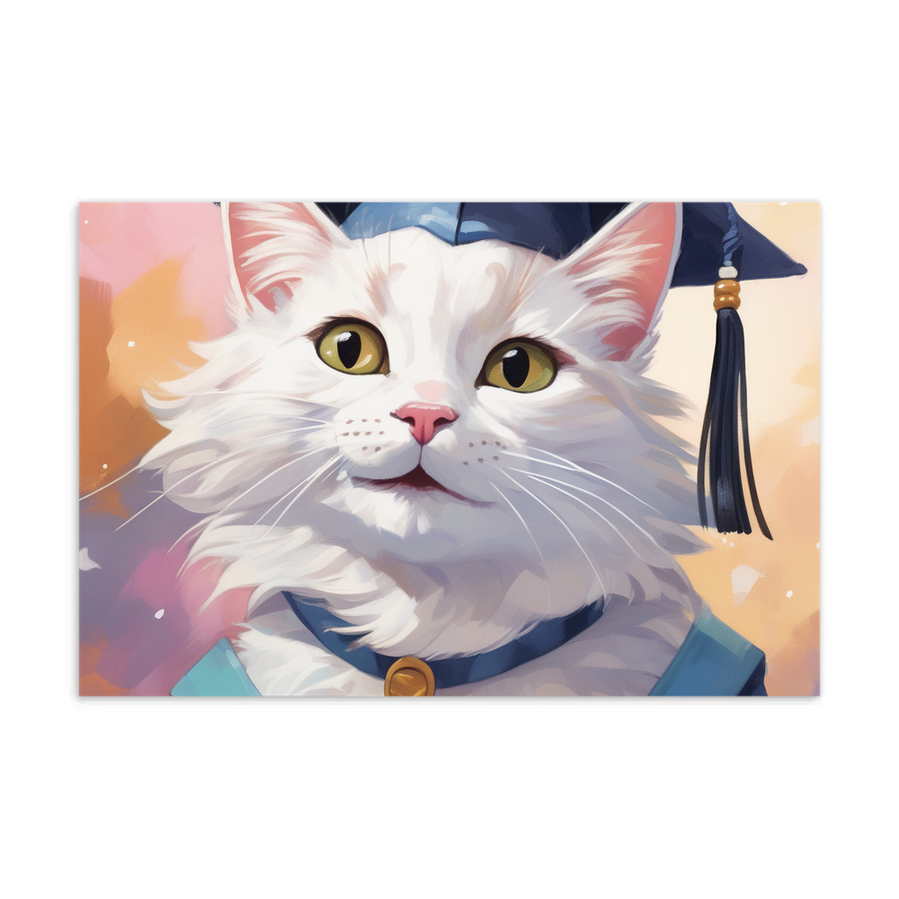 PugMug Custom White Companion Cat Postcard