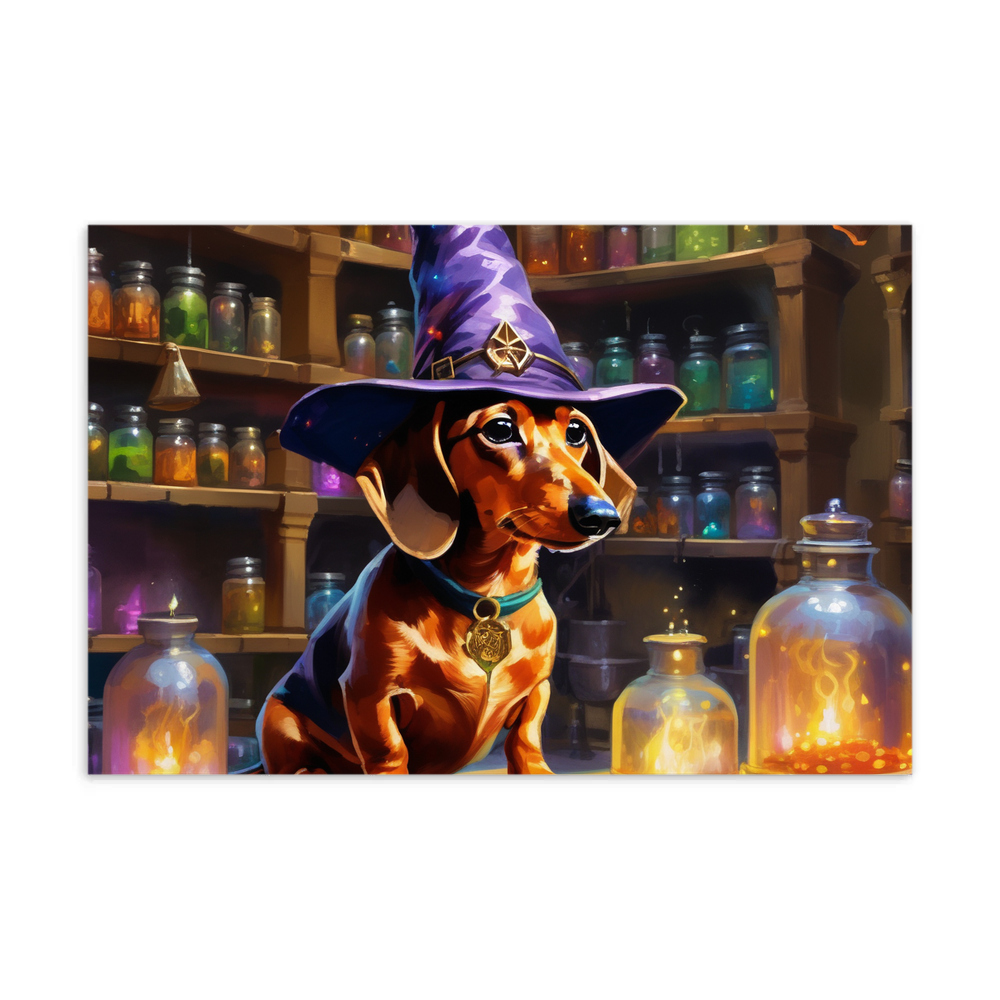 PugMug Custom Tan Dachshund Postcard