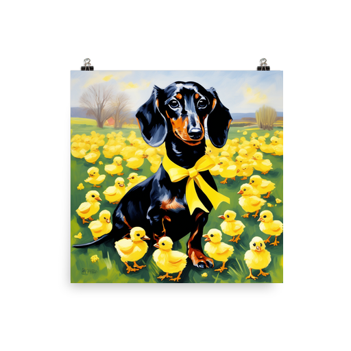 PugMug Custom Black Dachshund Poster