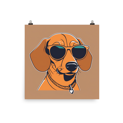 PugMug Custom Tan Dachshund Poster