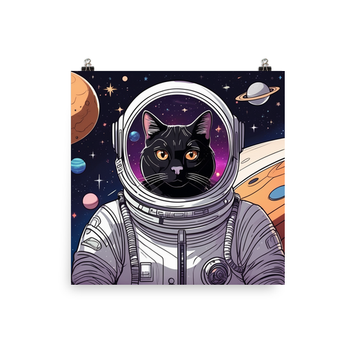 PugMug Custom Black Exotic Cat Poster