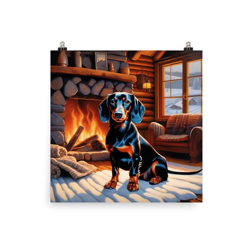 PugMug Custom Black Dachshund Poster