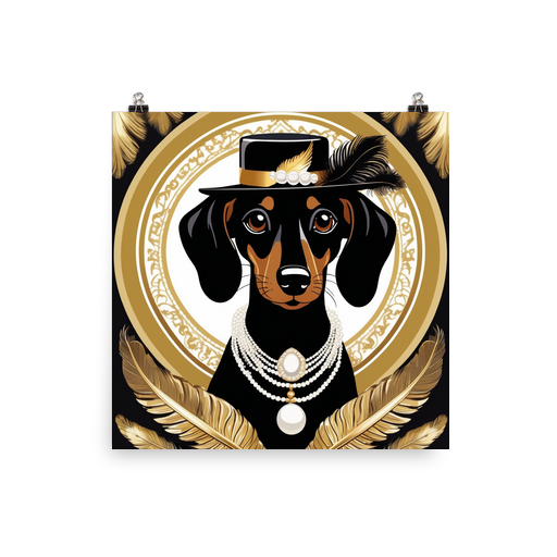 PugMug Custom Black Dachshund Poster