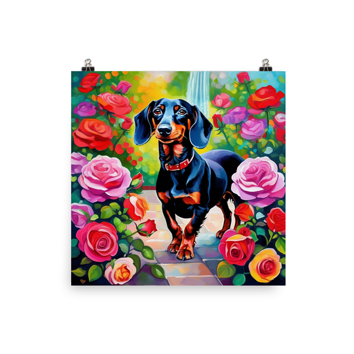 PugMug Custom Black Dachshund Poster