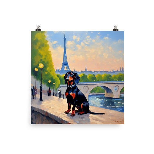 PugMug Custom Black Dachshund Poster