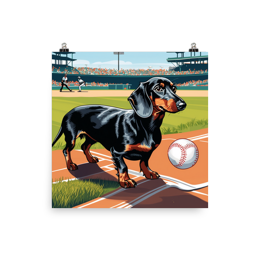 PugMug Custom Black Dachshund Poster