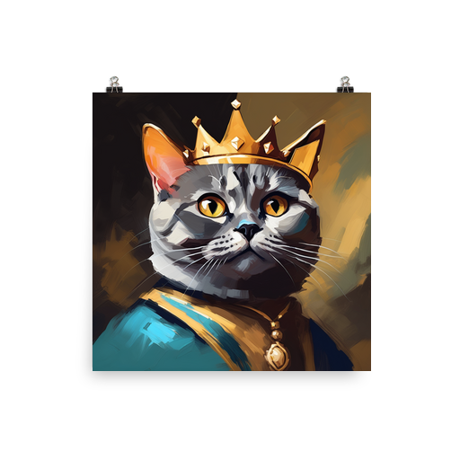 PugMug Custom Tabby British Shorthair Cat Poster