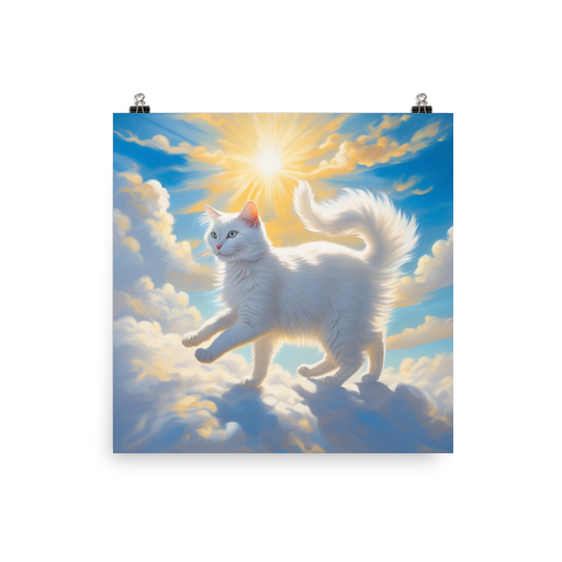 PugMug Custom White Companion Cat Poster