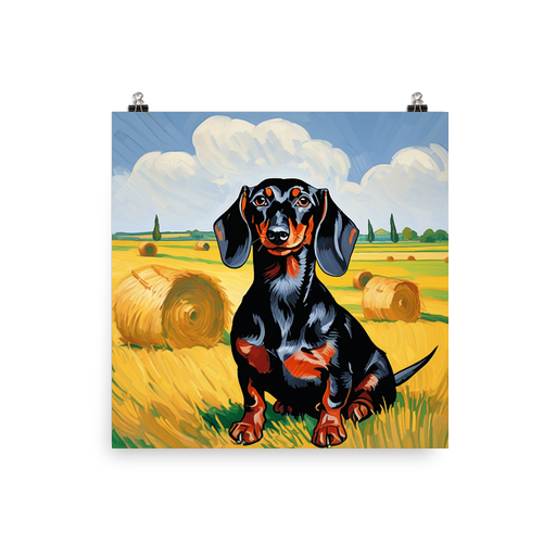 PugMug Custom Black Dachshund Poster