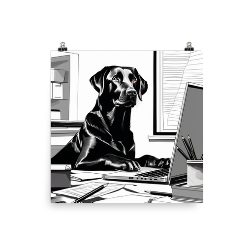 PugMug Custom Black Labrador Retriever Poster