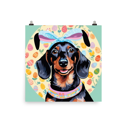 PugMug Custom Black Dachshund Poster
