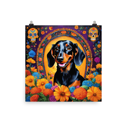 PugMug Custom Black Dachshund Poster