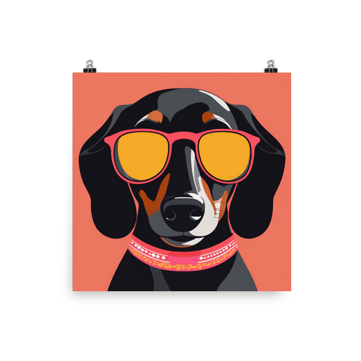 PugMug Custom Black Dachshund Poster