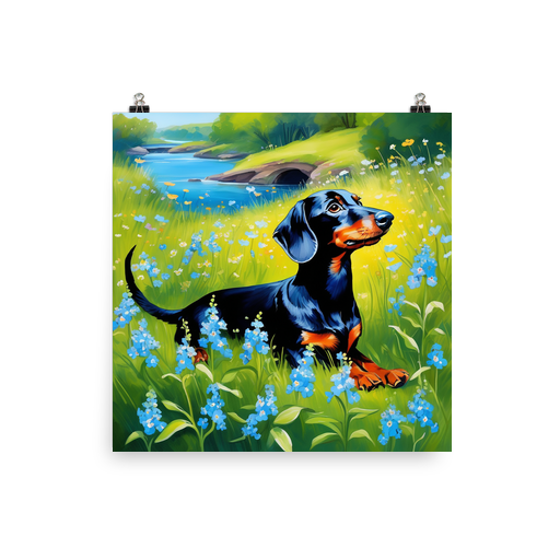 PugMug Custom Black Dachshund Poster