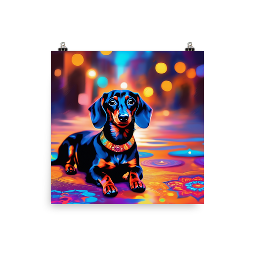 PugMug Custom Black Dachshund Poster