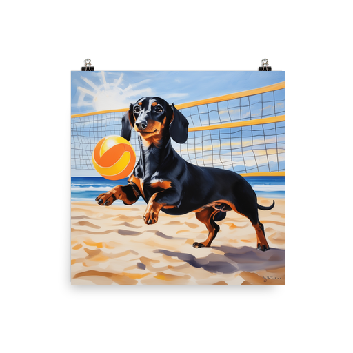 PugMug Custom Black Dachshund Poster