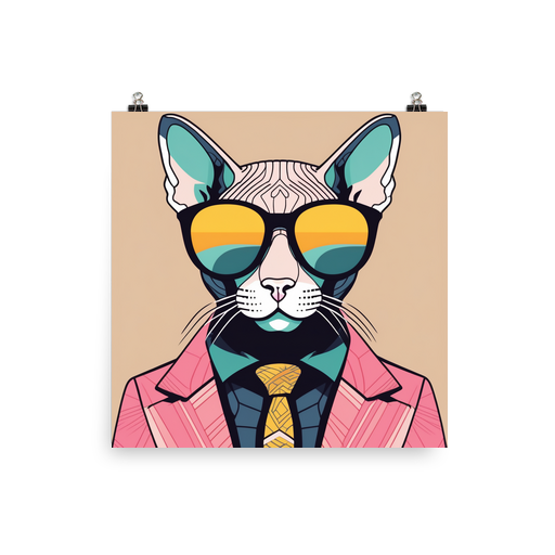 PugMug Custom Tabby Sphynx Cat Poster