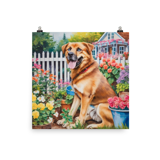 PugMug Custom Blue Poster