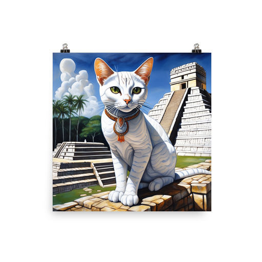 PugMug Custom White Companion Cat Poster