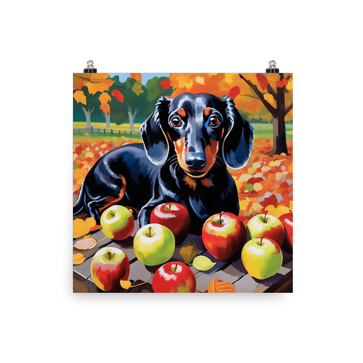 PugMug Custom Black Dachshund Poster