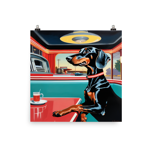 PugMug Custom Black Dachshund Poster