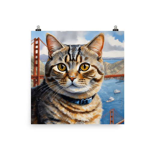PugMug Custom Tabby British Shorthair Cat Poster