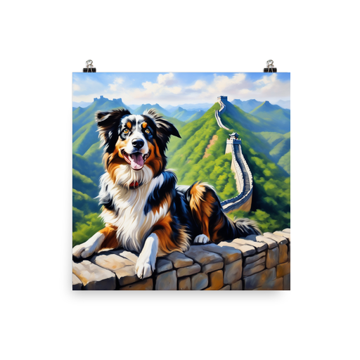 PugMug Custom Australian Shepherd Dog Poster