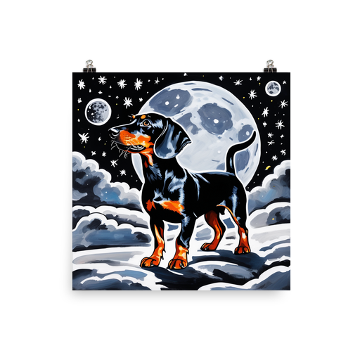 PugMug Custom Black Dachshund Poster