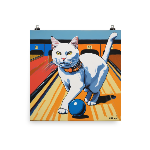 PugMug Custom White Companion Cat Poster