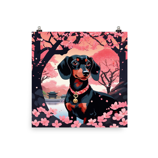 PugMug Custom Black Dachshund Poster