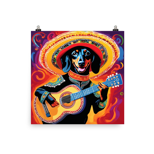 PugMug Custom Black Dachshund Poster