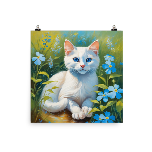 PugMug Custom White Exotic Cat Poster