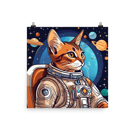 PugMug Custom Tabby Abyssinian Cat Poster