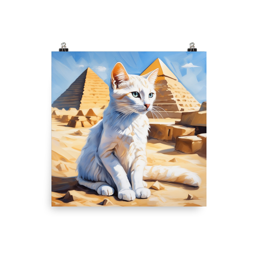 PugMug Custom White Companion Cat Poster