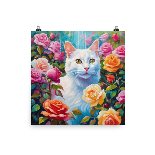 PugMug Custom White Companion Cat Poster