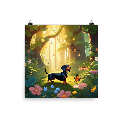 PugMug Custom Black Dachshund Poster