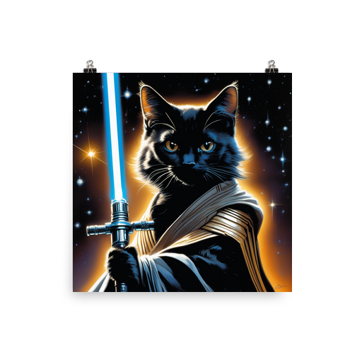 PugMug Custom Black Companion Cat Poster