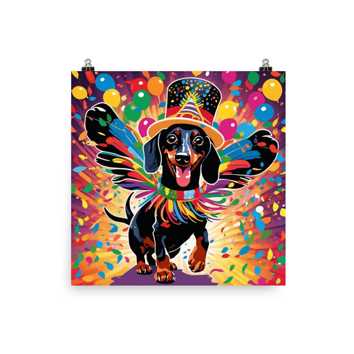 PugMug Custom Black Dachshund Poster