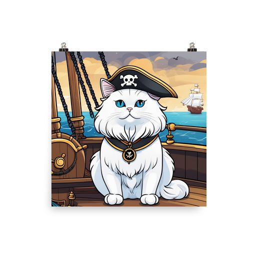 PugMug Custom White Persian Cat Poster