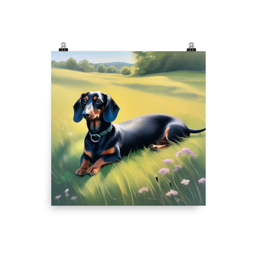PugMug Custom Black Dachshund Poster