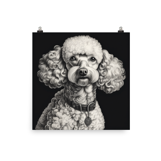 PugMug Custom White Poodle Poster