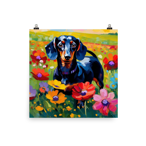 PugMug Custom Black Dachshund Poster