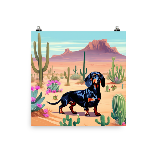 PugMug Custom Black Dachshund Poster