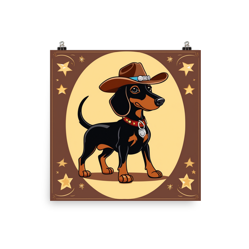 PugMug Custom Black Dachshund Poster