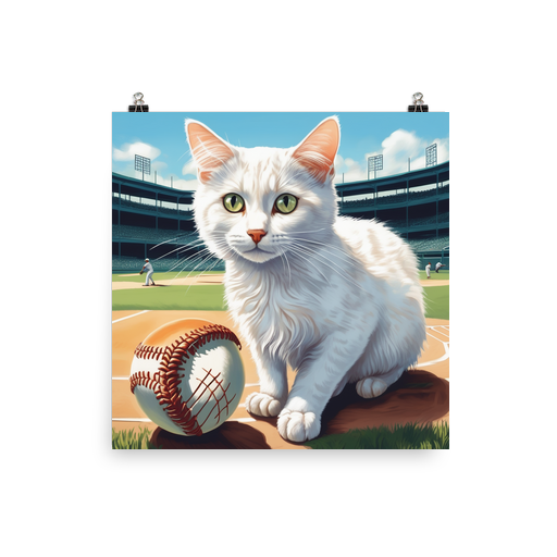 PugMug Custom White Companion Cat Poster