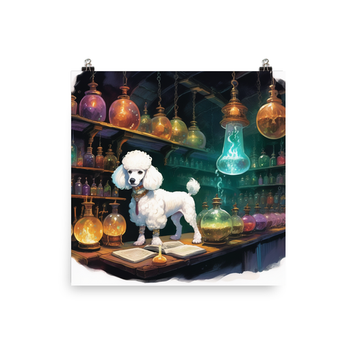 PugMug Custom White Poodle Poster