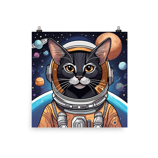 PugMug Custom Black Abyssinian Cat Poster